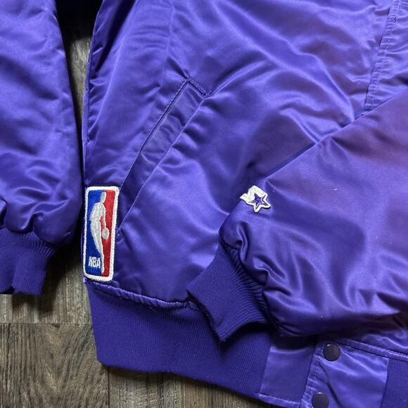 Vintage 80’s Starter Los Angeles Lakers NBA satin Jacket Men’s Large - Picture 3 of 8
